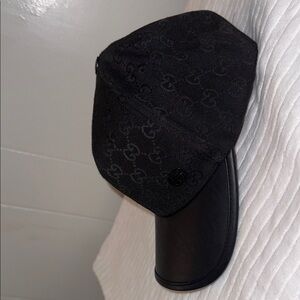 Gucci Black Monogram Baseball Cap